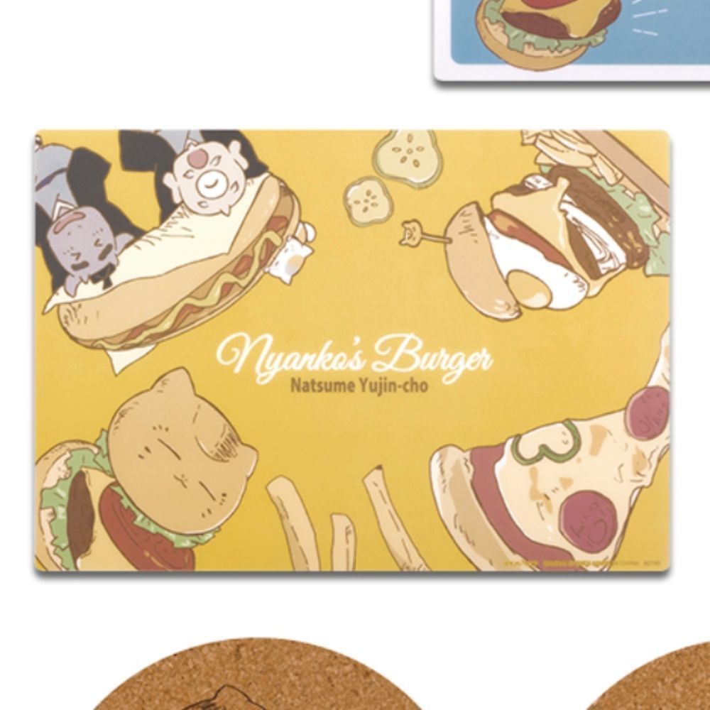 Natsume's Book of Friends Nyanko Sensei Burger Kuji Placemat Prize E New